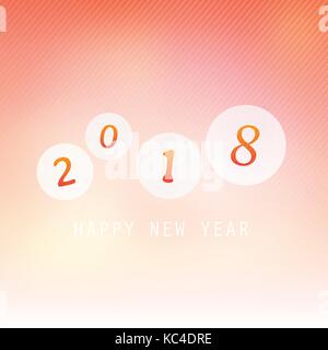 Die besten Wünsche - abstrakte Moderne Frohes Neues Jahr Grußkarte, Abdeckung oder Hintergrund, kreatives Design Vorlage - 2018 Stock Vektor
