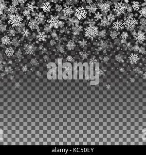 Schneeflocken Muster nahtlose Weihnachten Hintergrund Stock Vektor