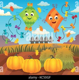 Herbst Thema Bild 1-eps 10 Vector Illustration. Stock Vektor