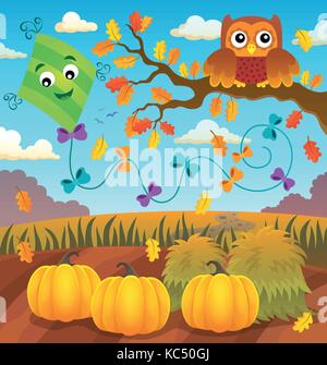 Herbst Thema Bild 2-eps 10 Vector Illustration. Stock Vektor