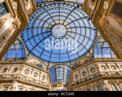 Galleria Vittorio Emanuele II, Galerie, Milano, Mailand, Lombardei, Lombardei, Italien, Europa Stockfoto