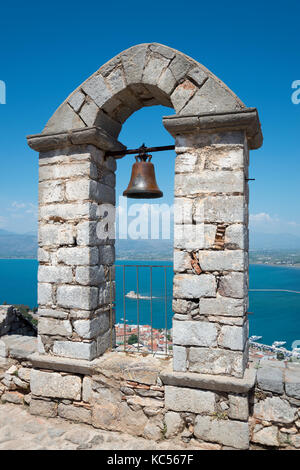 Schloss Palamidi, Nafplio, Argolis, Peloponnes, Griechenland Stockfoto