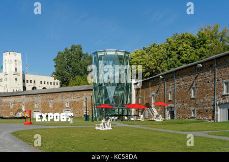 Hof und Eingang des Stewart Museum oder Musee Stewart im Parc Jean-Drapeau Park auf Saint Helen's Island, Montreal, Quebec, Kanada Stockfoto