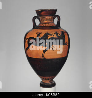 Terrakotta preis Panathenaic Amphora (jar), Ca. 490 v. Chr. Stockfoto