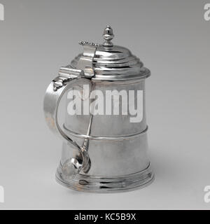 Tankard, Ca. 1785-95, möglicherweise in Boston, Massachusetts, USA, US-amerikanischen, Silber, Gesamt: 8 1/16 x 7 1/8 in. (20.5 Stockfoto