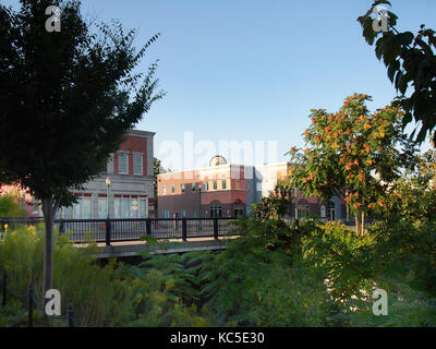 In Syracuse, New York, USA, 24. September 2017. Blick auf den Osten Fayette Straße in der Innenstadt von Syrakus, in New York im späten Sommer Stockfoto