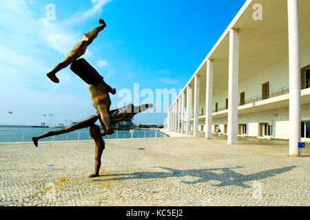 Pavilhão de Portugal von Architekt Álvaro Siza Vieira, Parque das Nações. Lissabon, Portugal Stockfoto