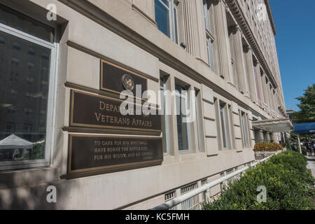 Hauptquartier der VA, US Department of Veterans Affairs, in Washington, DC; eine Kabinettsebene Abteilung der US-Regierung. Stockfoto