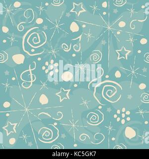 Süße Hand gezeichnet Winter Muster. Nahtlose Muster. Vector Illustration Stock Vektor