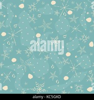 Süße Hand gezeichnet Winter Muster. Nahtlose Muster. Vector Illustration Stock Vektor