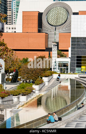 Yerba Buena Gärten und das Museum of Modern Art, San Francisco, Kalifornien Stockfoto