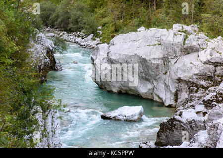 Schlucht des Isonzo Fluss Stockfoto