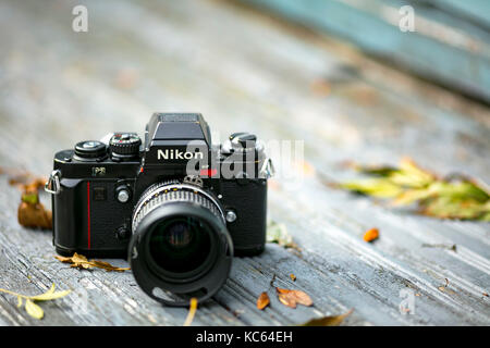 Nikon F3 Single Lens Reflex 35mm Film Kamera, Erste startete im Jahr 1980 und blieb in der Produktion bis 2001. Stockfoto