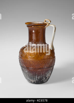 Glaskanne, frühen Kaiserzeit, Julio-Claudian, 1. Hälfte des 1. Jh. N.CHR., Römische, Glas; in einer vierteiligen Schimmel, Andere geblasen: 7 1/2 Stockfoto