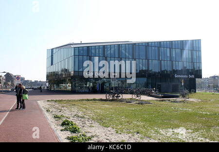 Brandheiß Hauptbahnhof Delft, Delft, Südholland, Niederlande. Stockfoto