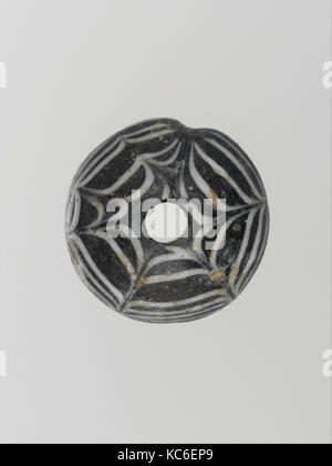 Glas Spindel Wirtel, Anfang bis Mitte Imperial, Ca. 1 St - 2. Jh. N.CHR., Römische, Glas; rod-gebildet, geschleppt, und bearbeitete, Gesamt: 3 Stockfoto