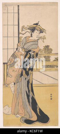 Der Schauspieler Segawa Kikunojo 3. in einer weiblichen Rolle, Katsukawa Shunkō, Ca. 1780 Stockfoto