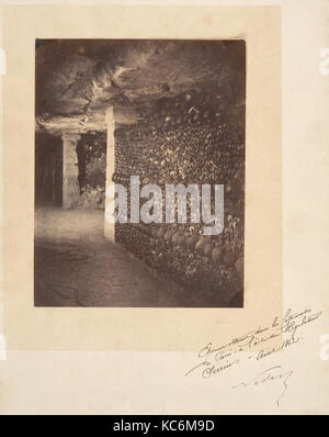 Katakomben, Paris, April 1862, Eiweiß silber Drucken aus Glas negativ, Bild: 23,7 x 18,6 cm (9 5/16 x 7 5/16 in.), Fotografien Stockfoto