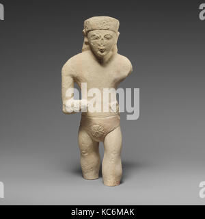 Kalkstein Statuette eines männlichen votary mit zypriotischen Shorts und ein Diadem, ersten Hälfte des sechsten Jahrhunderts v. Chr. Stockfoto