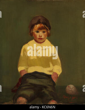 Junge mit Baseball, Ca. 1925, Öl auf Leinwand, 30 x 25 in. (76,2 x 63,5 cm), Gemälde, George Luks (Amerikanisch, Williamsport Stockfoto