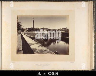 Kaserne Post, Place de la Bastille; Kanal Tunnel und Juli Spalte, Alphonse J. Liébert, 1871 Stockfoto