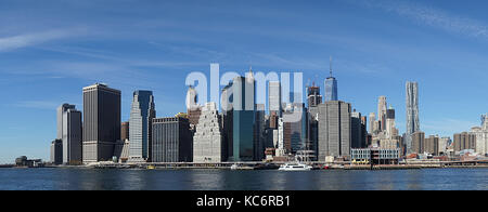 New York Manhattan Seite mit Hudson River. Stockfoto