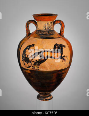 Terrakotta preis Panathenaic Amphora (jar), Ca. 530 v. Chr. Stockfoto