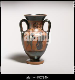 Terrakotta Neck-Amphora (jar) mit zwei Griffen, Ca. 500 v. Chr. Stockfoto