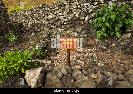 Hikiau Heiau (hawaiianische Tempel) an der Kealakekua Bay, Napoopoo, Big Island, Hawaii USA Stockfoto