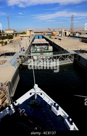 Eingang zum Schiff Schloss in Luxor am Nil, Oberägypten Stockfoto