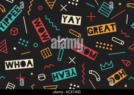 Nahtlose grafische Memphis Muster Stock Vektor