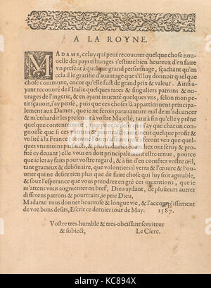 Les Singuliers et Nouveaux Portraicts... Seite 4 (Vorderseite), 1588 Stockfoto