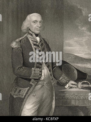 Richard Howe, 1. Earl Howe, 1726-1799 Stockfoto