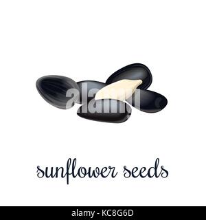 Sonnenblumenkerne Farbe Symbol in Cartoon design Stock Vektor