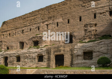 Höhlen 3 und 4 yungang Grotten, Shanxi, China Stockfoto