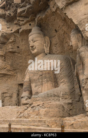 Stein weißer Buddha yungang Grotten, Shanxi, China Stockfoto