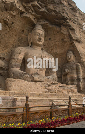 Stein weißer Buddha yungang Grotten, Shanxi, China Stockfoto