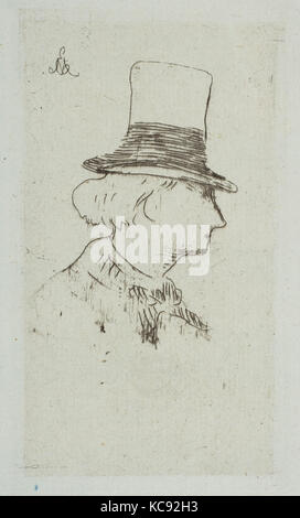 Porträt von Charles Baudelaire im Profil, Édouard Manet, 1862-67 Stockfoto