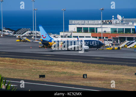 Flughafen Madeira Stockfoto
