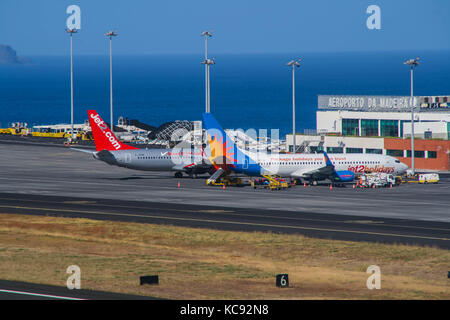 Flughafen Madeira Stockfoto