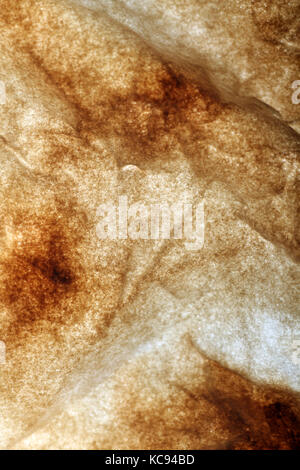 Jahrgang alte, abgetragene, Falten und Texturen. Stockfoto