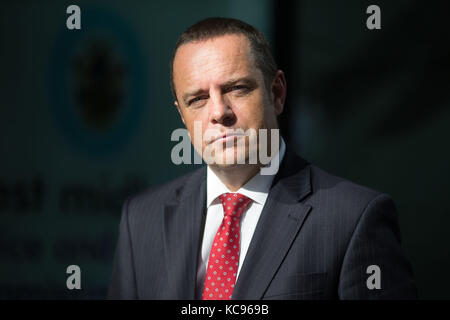 Detective Superintendent Tom Chisholm außerhalb Lloyd Haus in Birmingham, wo er sagte, dass die Morde an Tracey und Pierce Wilkinson waren die meisten schockierend, die er angetroffen hatte. Stockfoto