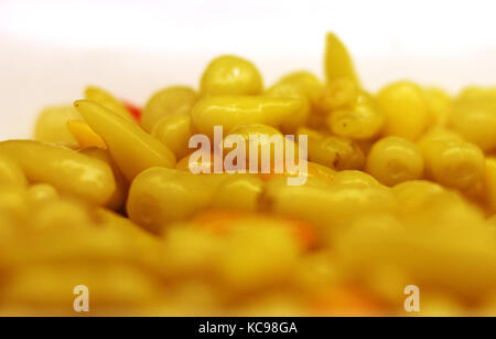 Würzige gelbe marinierte Chili Stockfoto