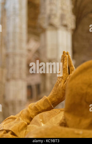 LISSABON, Portugal, 6. April 2017 : Neomanueline Grab des Seefahrers Vasco da Gama im Kloster Jeronimos. Eines der prominentesten Beispiele des Portu Stockfoto