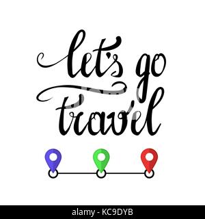 Typografie travel Poster mit Schriftzug Stock Vektor