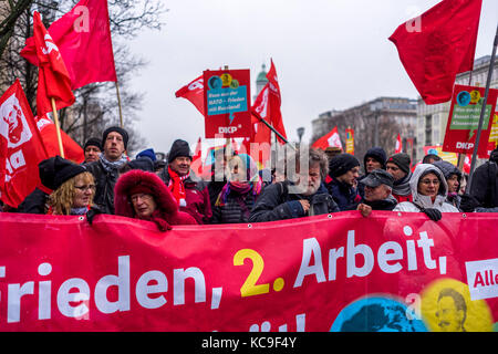 Liebknecht-luxemburg-Demonstration, Berlin 2017. Stockfoto
