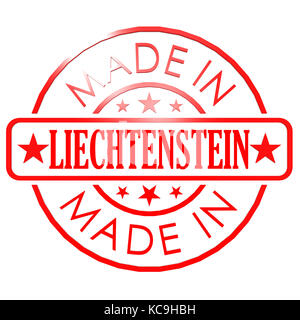 In Liechtenstein Red Seal Image mit Hi-res gerenderte Grafiken, die für jede beliebige Grafik Design verwendet werden konnte. Stockfoto