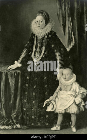 Joanna Österreichs, Großherzogin von Toskana, mit Ihrem Kind Stockfoto