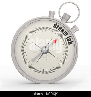 Traumjob Kompass Bild mit Hi-res gerenderte Grafiken, die für jede beliebige Grafik Design verwendet werden könnten. Stockfoto