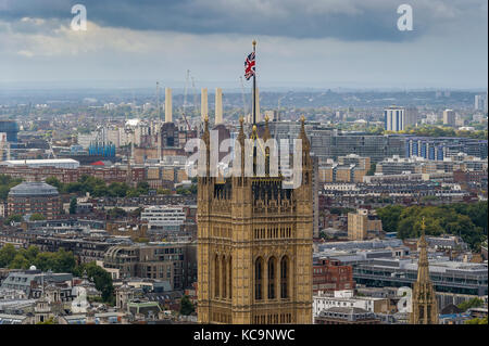 Panorama von London aus London Eye Stockfoto